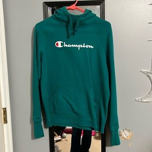 Green champion hoodie